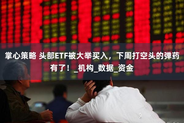 掌心策略 头部ETF被大举买入，下周打空头的弹药有了！_机构_数据_资金
